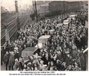 crowd on the way to the millfield